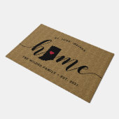 インディアナホーム州 パーソナライズされた ドアマット (アングル)