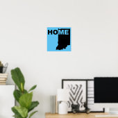 インディアナホーム遠くに州ポスター看板 ポスター (ホームオフィス)