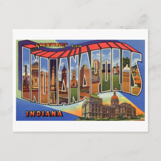 インディアナポリスからの挨拶 ポストカード (正面)