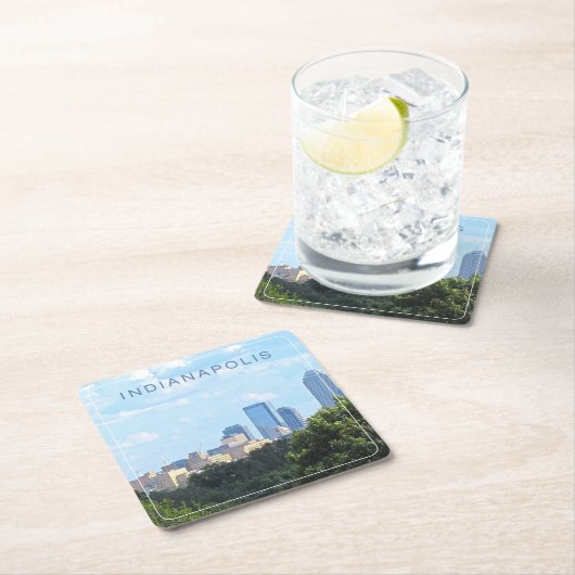 インディアナポリスのスカイライン スクエアペーパーコースター (インサイチュ)