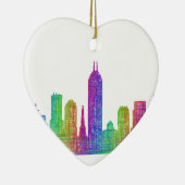インディアナポリスのスカイライン セラミックオーナメント (右)