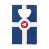 インディアナポリスのステンレスボトルオープナー国旗 クレジットカード栓抜き (正面)