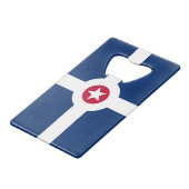 インディアナポリスのステンレスボトルオープナー国旗 クレジットカード栓抜き (裏面アングル)