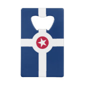 インディアナポリスのステンレスボトルオープナー国旗 クレジットカード栓抜き (裏面)