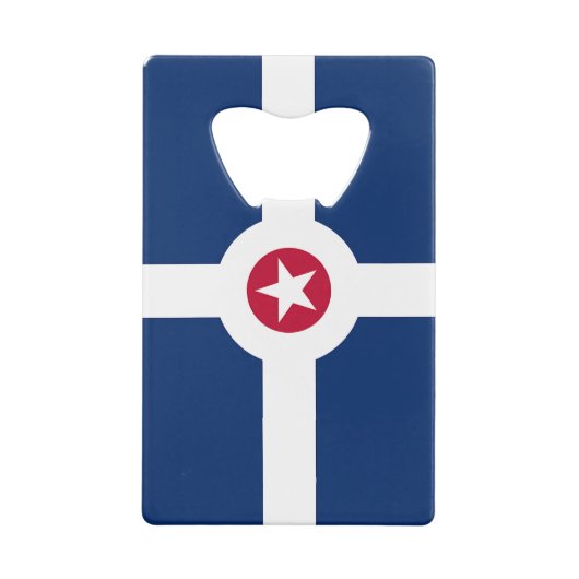 インディアナポリスのステンレスボトルオープナー国旗 クレジットカード栓抜き (裏面)