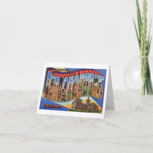 インディアナポリスのノートカードからの挨拶 サンキューカード (正面)