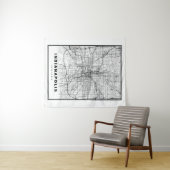 インディアナポリスの地図 タペストリー (インサイチュ(横))