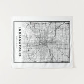 インディアナポリスの地図 タペストリー (正面(横))