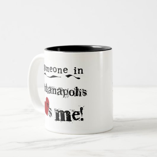 インディアナポリスの誰か ツートーンマグカップ (正面左)