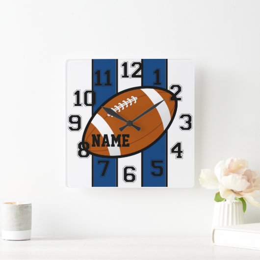 インディアナポリスはフットボールの柱時計を着色します スクエア壁時計 (ホーム)