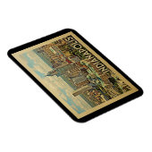 インディアナポリスインディアナのヴィンテージ旅行 マグネット (右側)