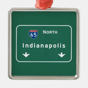 インディアナポリスインディアナの州間幹線道路の高速道路: メタルオーナメント