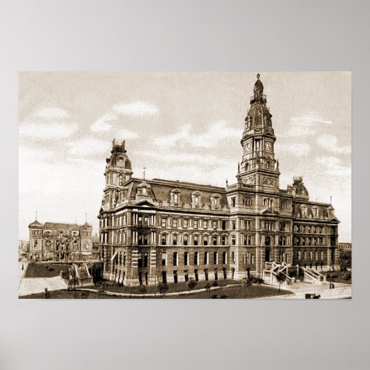 インディアナポリスインディアナオールドマリオンカウンティコートハウス ポスター (正面)