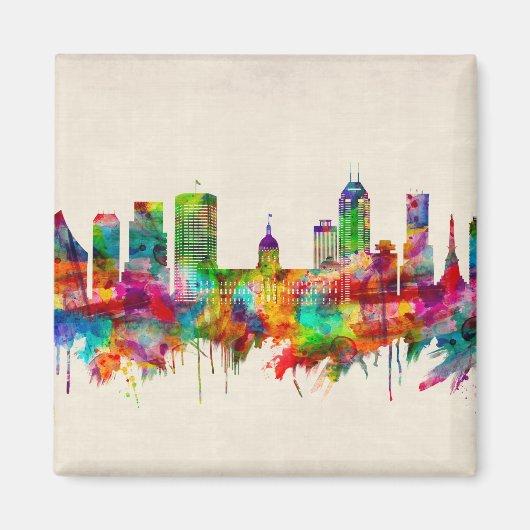 インディアナポリスインディアナスカイライン マグネット (正面)