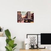 インディアナポリスインディアナダウンタウンビュー ポスター (ホームオフィス)