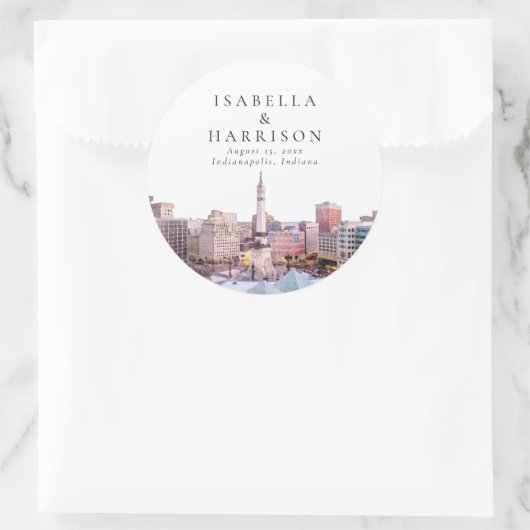 インディアナポリスインディアナデスティネーションスカイライン ラウンドシール (バッグ)