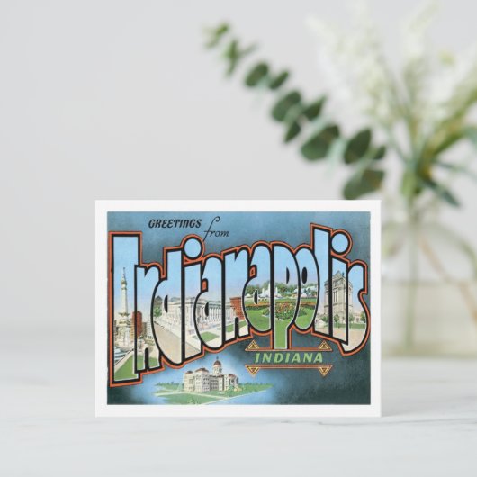 インディアナポリスインディアナ旅行アメリカ米国都市 ポストカード (スタンド正面)
