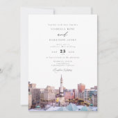 インディアナポリスインディアナ旅行先スカイライン 招待状 (正面)