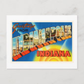 インディアナポリスインディアナINヴィンテージ旅行お土産 ポストカード (正面)