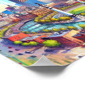 インディアナポリスインディアナUSAトラベルプレース ポスター (角)