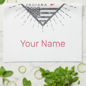 インディアナポリスシティインディアナ統一された州ズUSA キッチンタオル (折り畳み)