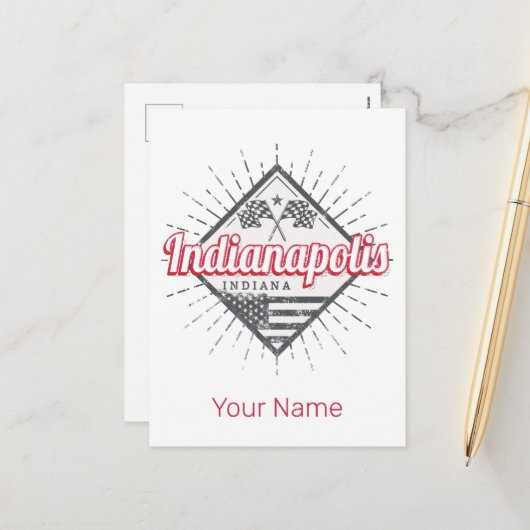 インディアナポリスシティインディアナ統一された州ズUSA シーズンポストカード (正面/裏面インサイチュ)