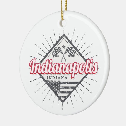 インディアナポリスシティインディアナ統一された州ズUSA セラミックオーナメント (左)