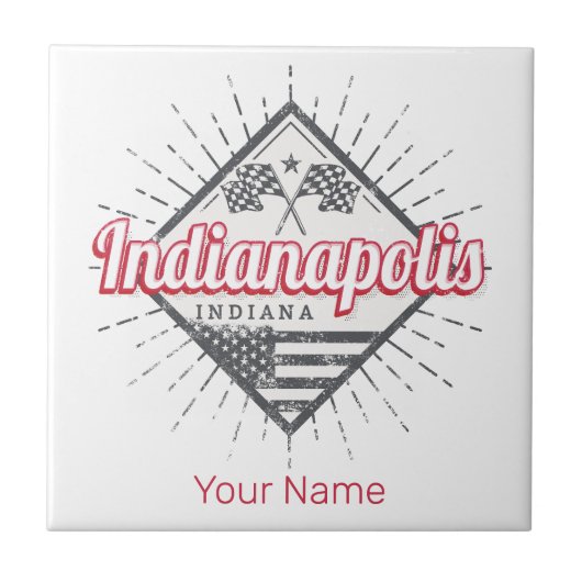 インディアナポリスシティインディアナ統一された州ズUSA タイル (正面)