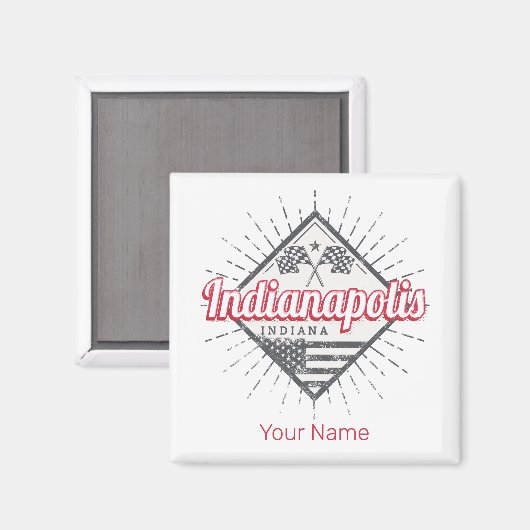 インディアナポリスシティインディアナ統一された州ズUSA マグネット (正面/裏面)