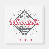 インディアナポリスシティインディアナ統一された州ズUSA マグネット (正面)