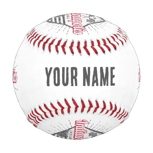 インディアナポリスシティインディアナ統一された州ズUSA 野球ボール (正面)