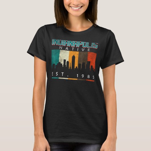 インディアナポリス先住民Est.1985 Tシャツ (正面)