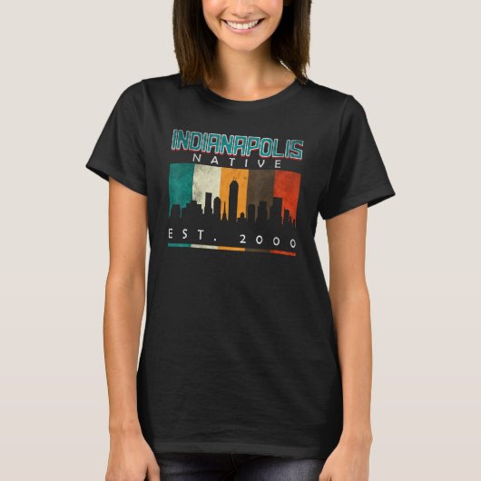 インディアナポリス先住民Est 2000 Tシャツ (正面)