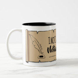 インディアナポリス公証人公式スクロール羽毛クイル ツートーンマグカップ