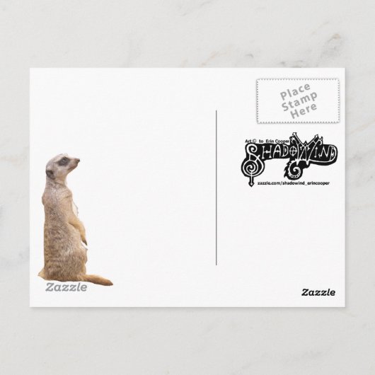 インディアナポリス動物園のミーアカット ポストカード (裏面)