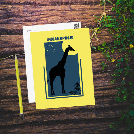 インディアナポリス動物園インディアナヴィンテージキリン ポストカード