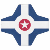 インディアナポリス国旗を掲げた愛国的なサッカーボール サッカーボール (フラット)