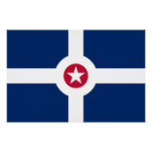 インディアナポリス国旗を掲げた愛国的な壁のポスター ポスター (正面)