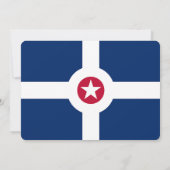 インディアナポリス国旗を掲げた愛国的招待状 招待状 (裏面)