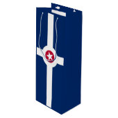 インディアナポリス国旗、インディアナワイン抱き枕 ワインギフトバッグ (正面アングル)