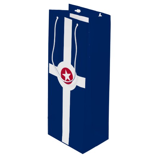 インディアナポリス国旗、インディアナワイン抱き枕 ワインギフトバッグ (正面アングル)