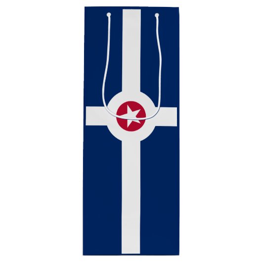 インディアナポリス国旗、インディアナワイン抱き枕 ワインギフトバッグ (正面)