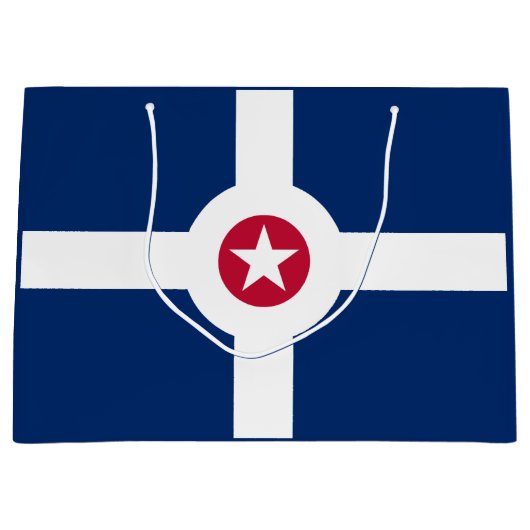 インディアナポリス国旗、インディアナ大抱き枕 ラージペーパーバッグ (正面)