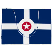 インディアナポリス国旗、インディアナ大抱き枕 ラージペーパーバッグ (裏面)