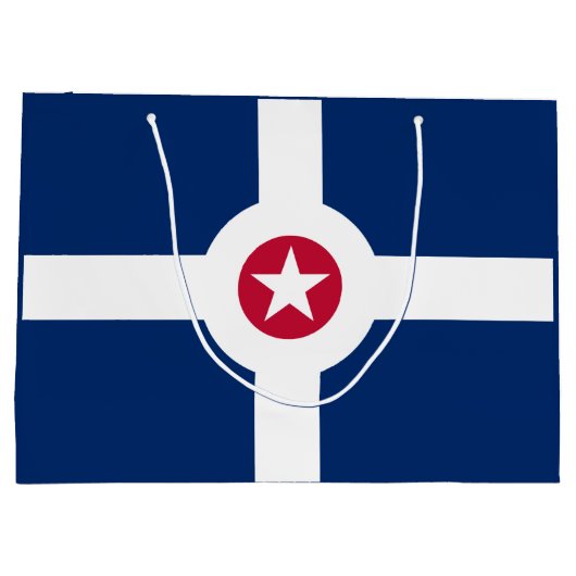 インディアナポリス国旗、インディアナ大抱き枕 ラージペーパーバッグ (裏面)