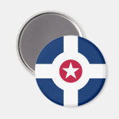 インディアナポリス国旗、インディアナ磁石 マグネット (正面/裏面)