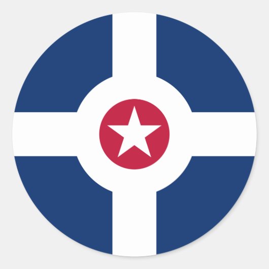 インディアナポリス国旗 ラウンドシール (正面)