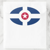 インディアナポリス国旗 楕円形シール (バッグ)