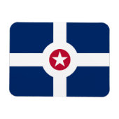 インディアナポリス州旗を持つフレキシブルなフォトマグネット マグネット (横)