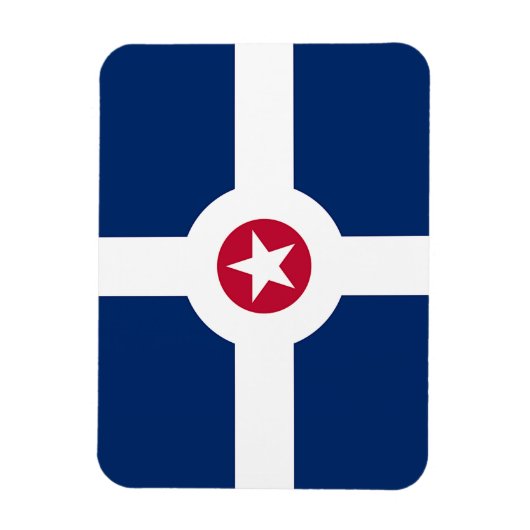 インディアナポリス州旗を持つフレキシブルなフォトマグネット マグネット (縦)